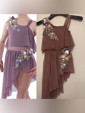 A Wish Come True Dusty lavender Dance costume dress 21788 SLIDE AWAY LC child